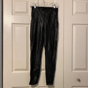 Abercrombie & Fitch Black Faux Leather High-Waisted Skinny Pants